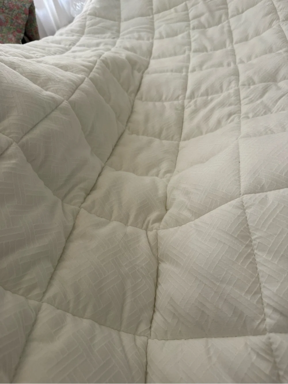 White Quilted mattress cover TWIN size